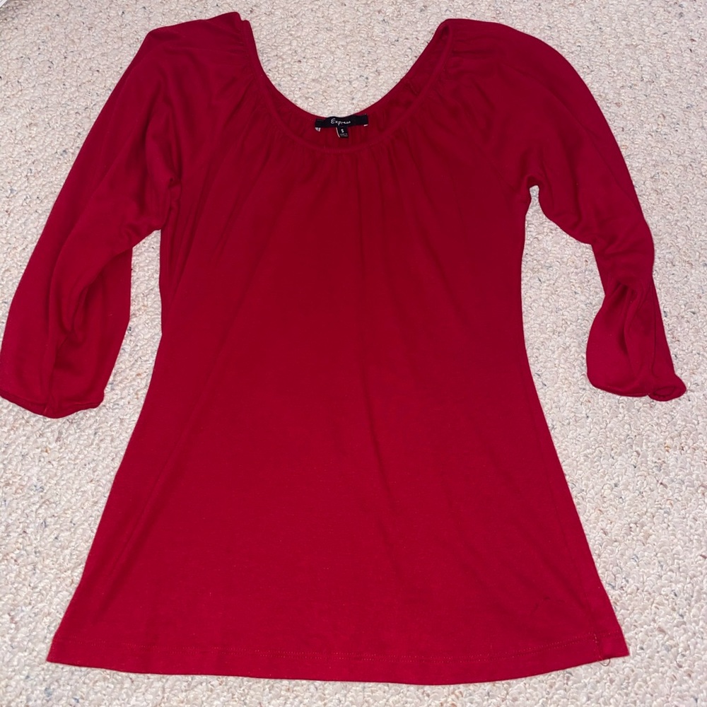 Red Express Quarter Length Shirt